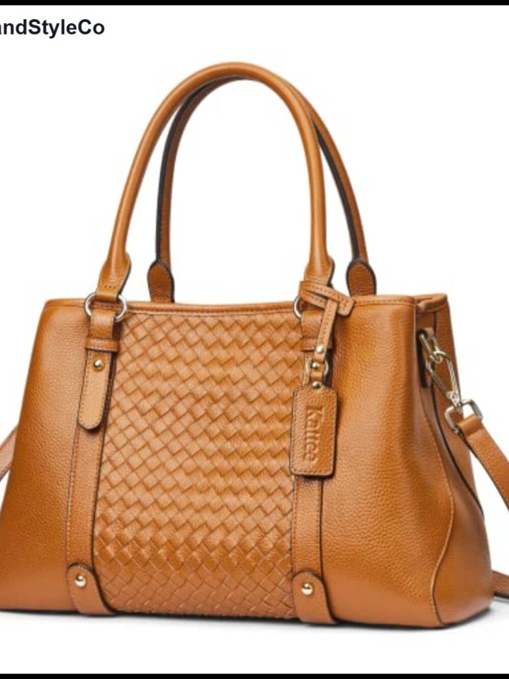Soft Top Grain Pebbled Cowhide Leather Satchel Top Handle Crossbody Bag